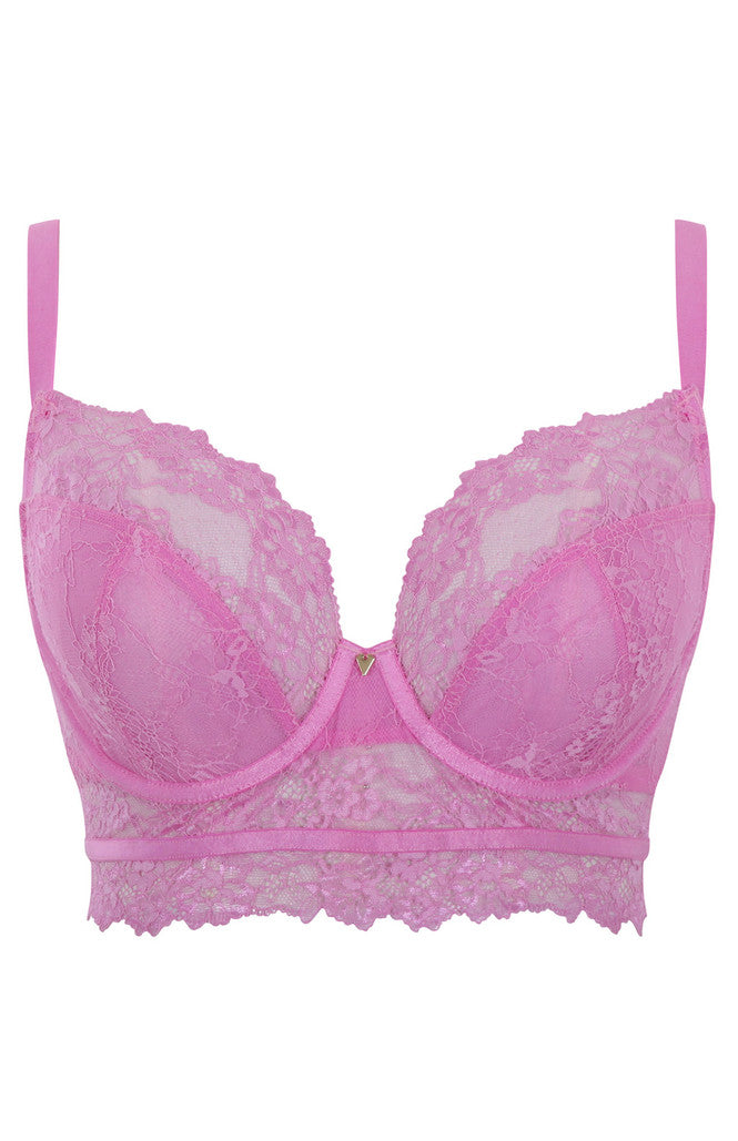 CLEO - SELENA LONG LINE PLUNGE BRA IN WILD ROSE