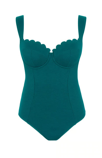 PANACHE - Monica Balcony Swimsuit in Teal Blue