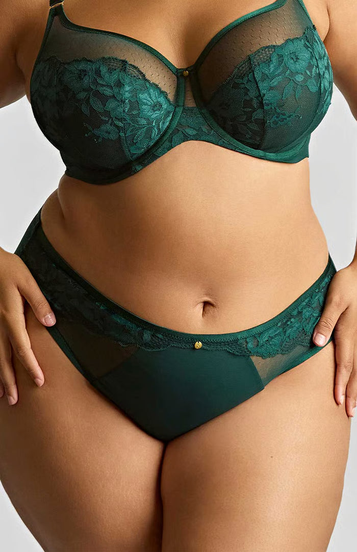 SCULPTRESSE - JOSEPHINE BRIEF IN Forest Green