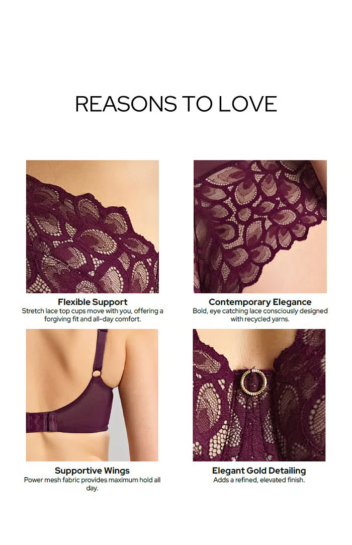 PANACHE - ALLURE FULL CUP BRA IN plum