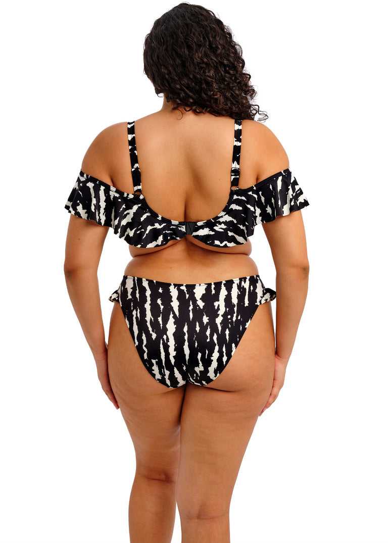 ELOMI - Echo Shell High Leg Bikini Brief in Black