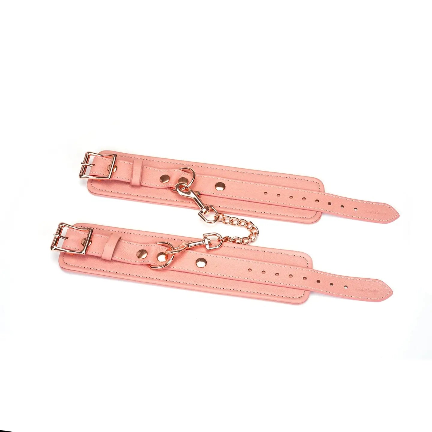 ANON SECRETS - Pink Dream Leather Wrist Cuffs Handcuffs