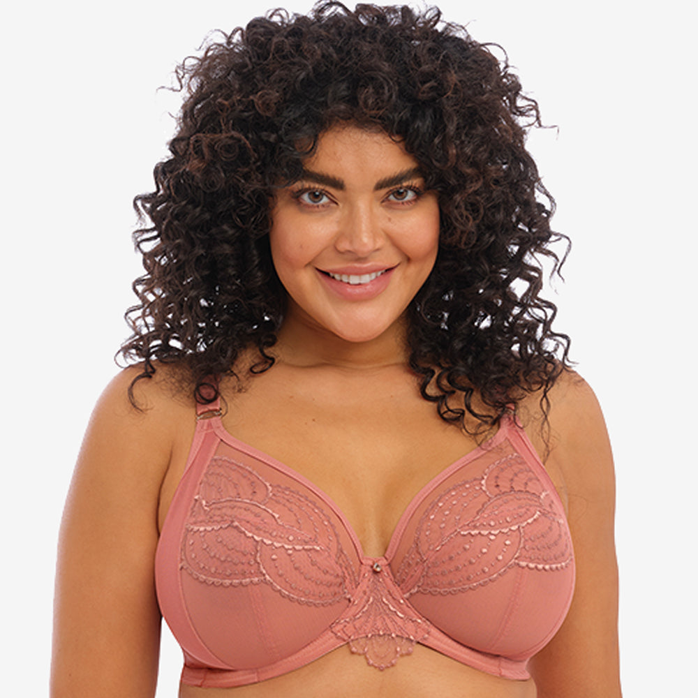 ELOMI - Priya plunge bra in rose gold