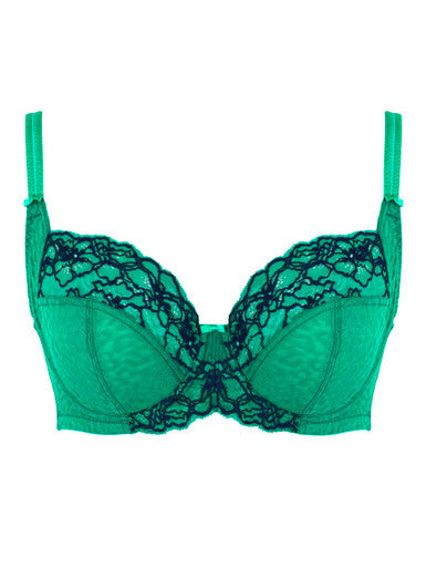 PANACHE - ENVY FULL CUP BRA IN EMERALD LEOPARD