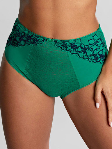 PANACHE - ENVY DEEP BRIEF IN EMERALD LEOPARD