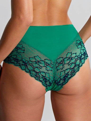 PANACHE - ENVY DEEP BRIEF IN EMERALD LEOPARD