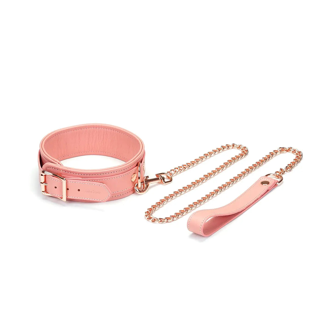 ANON SECRETS - Pink Dream Leather Collar With Leash