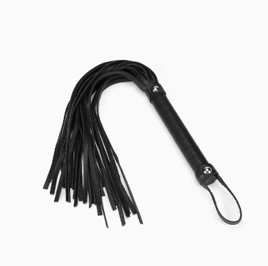 ANON SECRETS - DEMONS KISS BLACK LEATHER FLOGGER