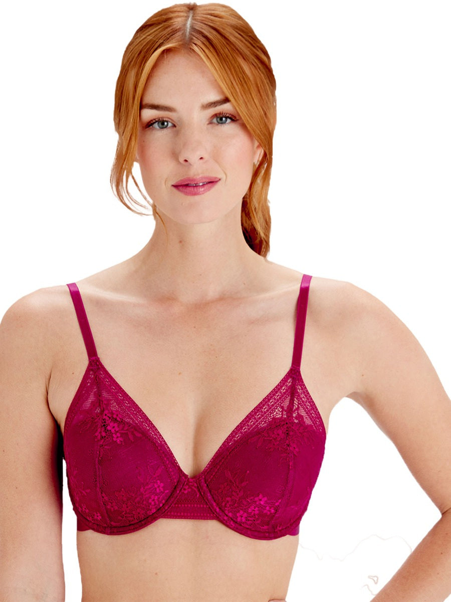 PRETTY POLLY - Botanical Lace High Apex Bra - Fuchsia