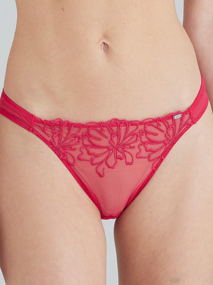 PRETTY POLLY - Peony Embroidery Mini Brief - Crimson