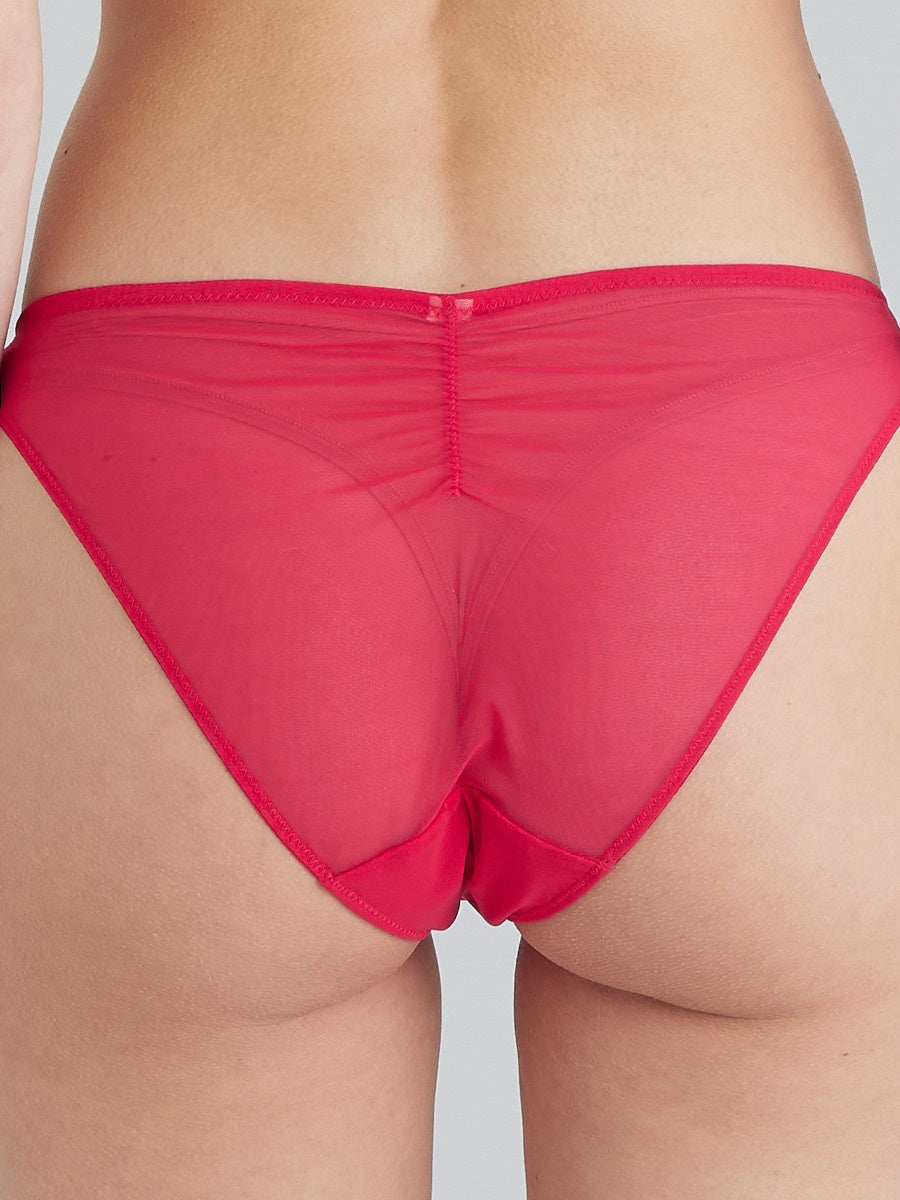 PRETTY POLLY - Peony Embroidery Mini Brief - Crimson