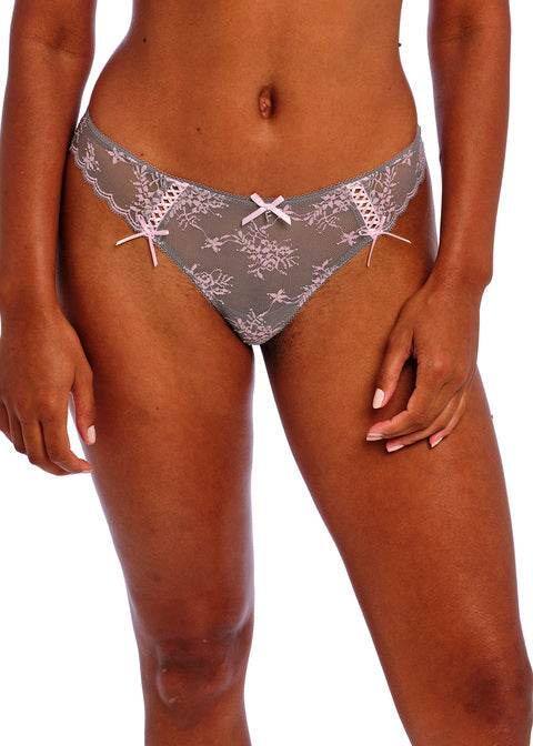 FREYA - OFFBEAT DECADENCE BRAZILIAN BRIEF IN GREY AND PINK