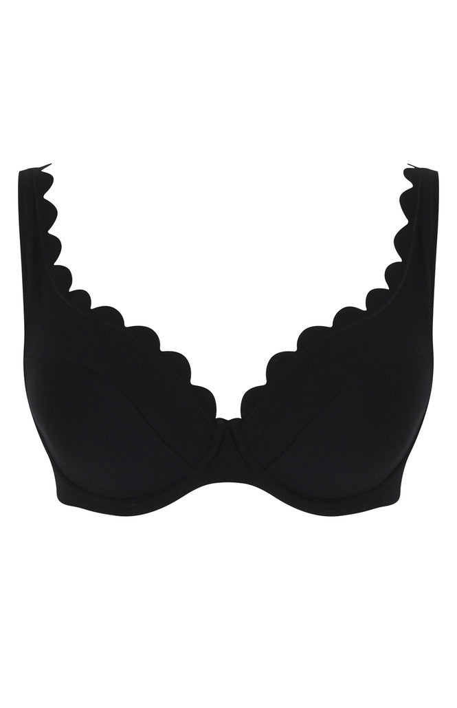 PANACHE - LAUREN PLUNGE BIKINI TOP IN BLACK