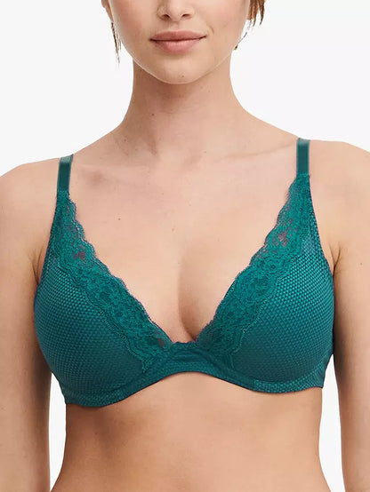 PASSIONATA - BROOKLYN PLUNGE BRA IN ORIENTAL GREEN