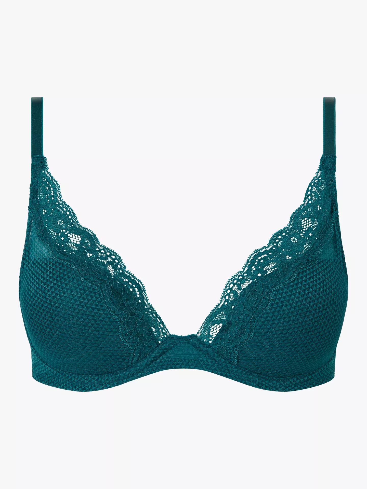 PASSIONATA - BROOKLYN PLUNGE BRA IN ORIENTAL GREEN