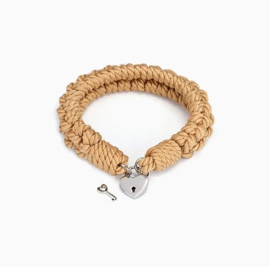 ANON SECRETS - SHIBARI ROPE COLLAR WITH LOCK – Anon Lingerie
