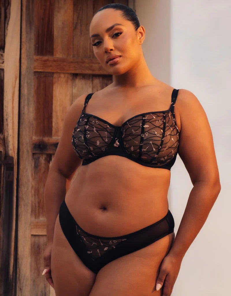 SCANTILLY - Restraint Balcony Bra in Black