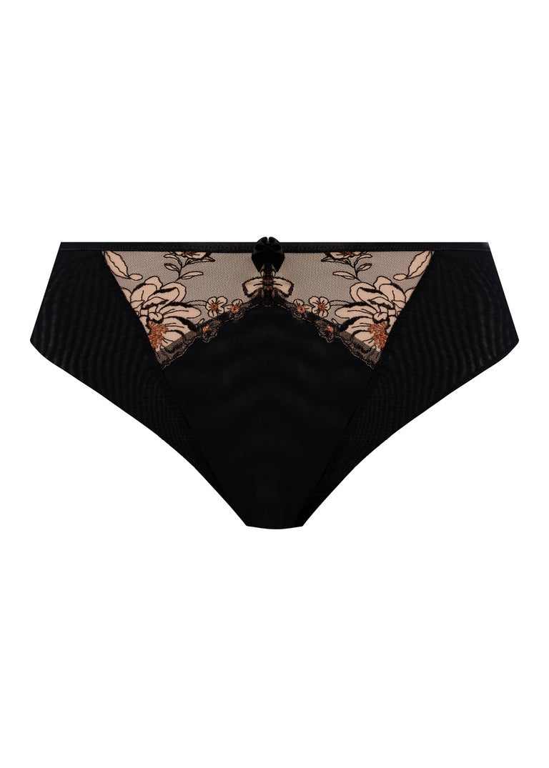 ELOMI - TEAGAN THONG IN BLACK AND ALMOND