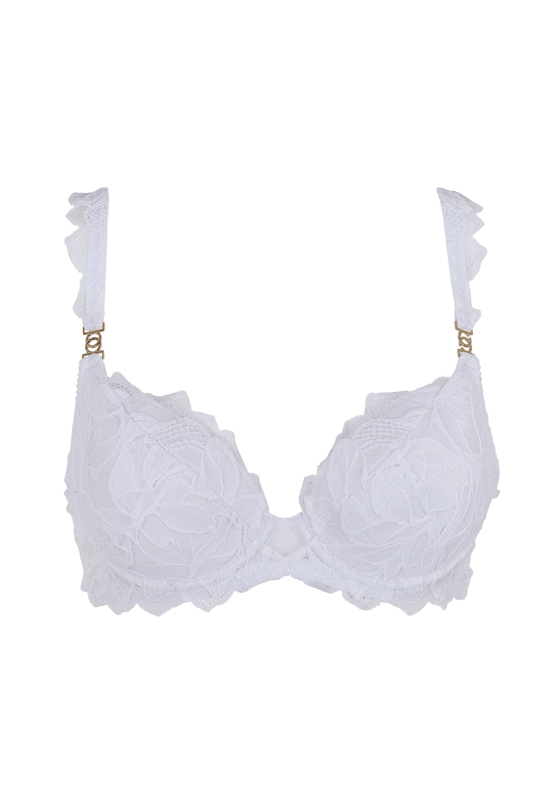 GOSSARD - Lace Soiree Padded Plunge Bra - White