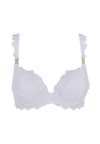 GOSSARD - Lace Soiree Padded Plunge Bra - White