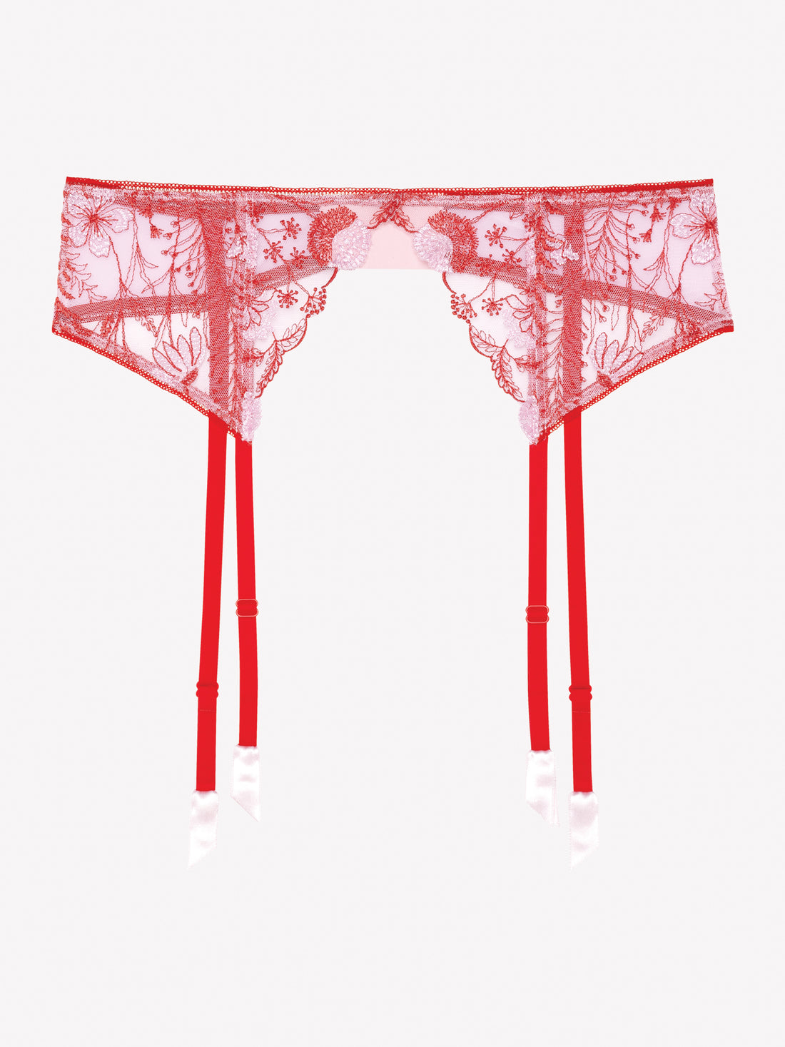 PASSIONATA - Chloe suspender belt in Red/Fuchsia
