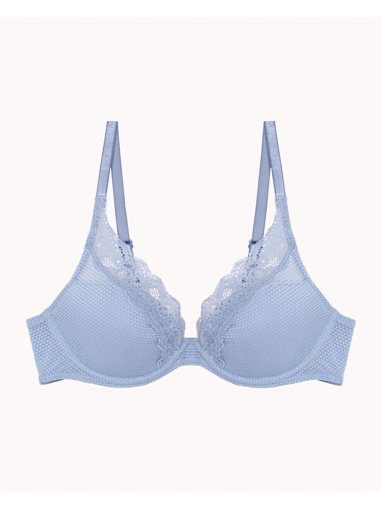 PASSIONATA - Brooklyn Padded Plunge Bra in Slate Blue