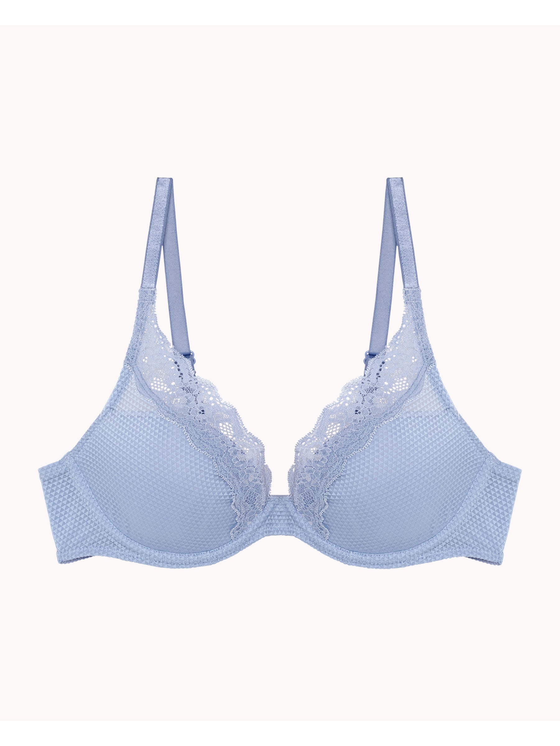 PASSIONATA - Brooklyn Padded Plunge Bra in Slate Blue