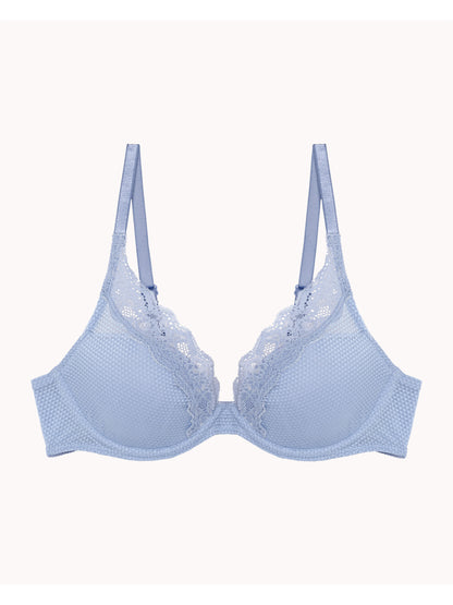 PASSIONATA - Brooklyn Padded Plunge Bra in Slate Blue