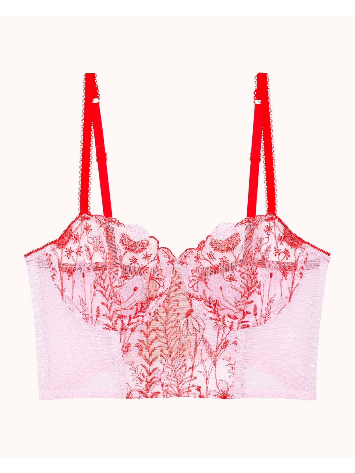 PASSIONATA - Chloe Wired Bustier in Red/Fuchsia