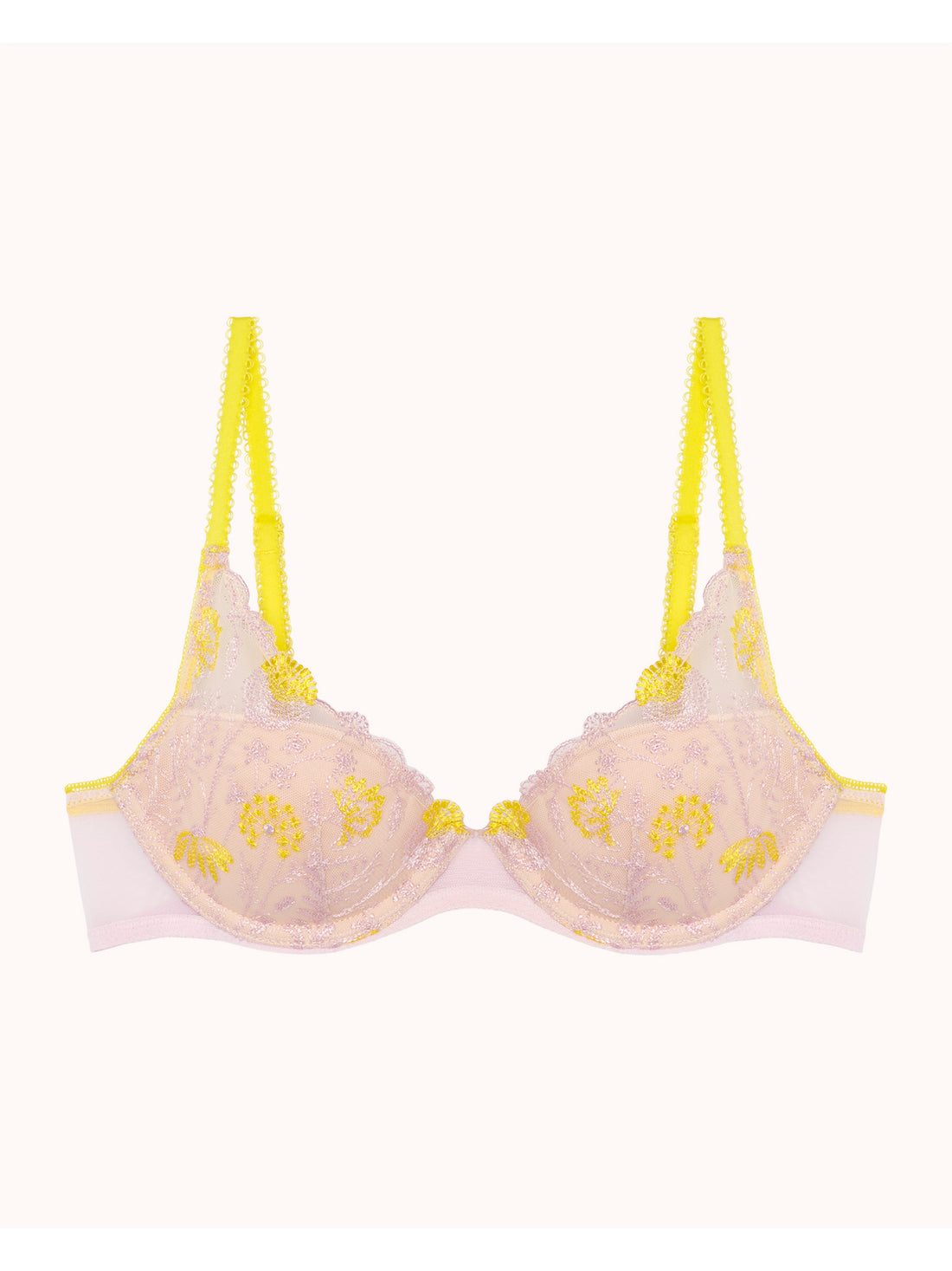 PASSIONATA - Chloe padded Plunge bra in eden pink