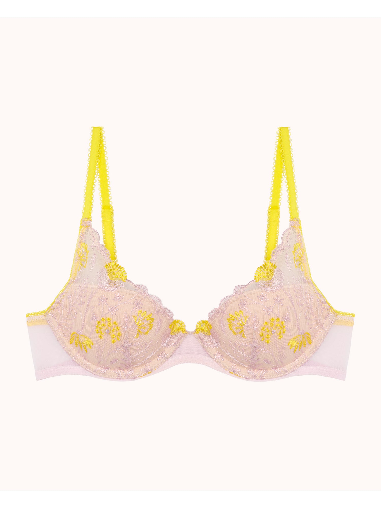 PASSIONATA - Chloe padded Plunge bra in eden pink