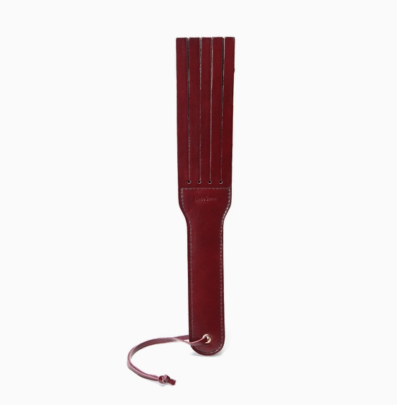 ANON SECRETS - WINE RED LEATHER SPLIT TAWSE PADDLE