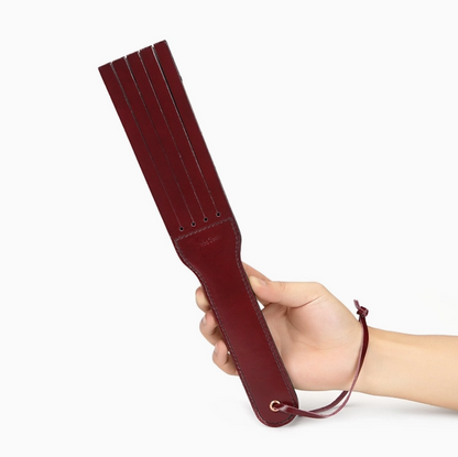 ANON SECRETS - WINE RED LEATHER SPLIT TAWSE PADDLE