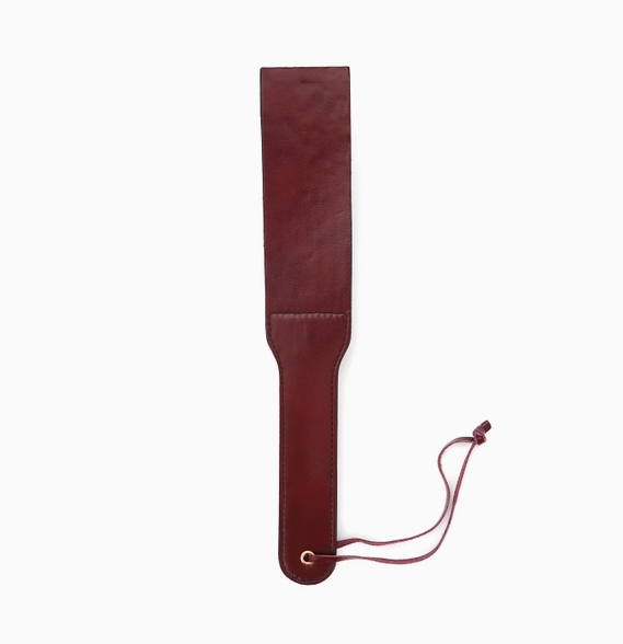 ANON SECRETS - WINE RED LEATHER SPLIT TAWSE PADDLE