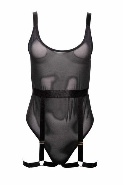 ANON SECRETS - Dolly Black Thick Strap Bodysuit in Black